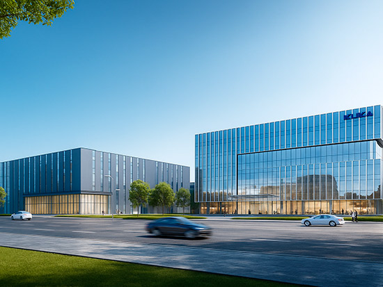 Prédio da fábrica da Evercore na China